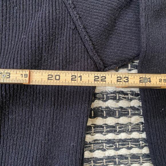 🌿Free People Womens Oversized Ribbed Chunky Black Button Cardigan Sweater M - Picture 10 of 12